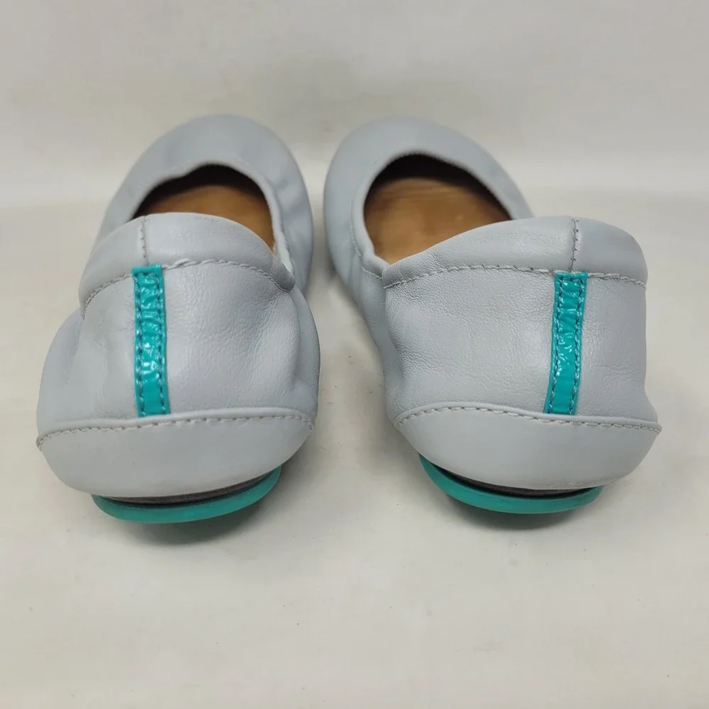 Tieks Ballet Flats 8 LOT Of 2 Burgundy Grey Leather Foldable Slip On Comfort